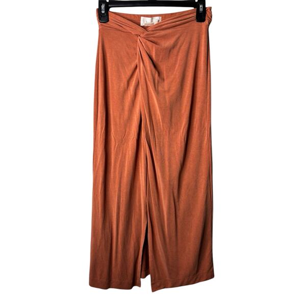 Anthropologie Pilcro and the Letterpress  Rust Maxi Skirt Twist Waist Slim XS - Picture 1 of 7